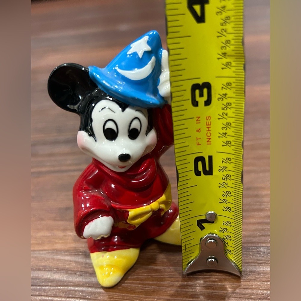 Vintage Disney Mickey Sorcerer's Apprentice Fantasia Wizard Ceramic Figure Japan - Picture 10 of 11
